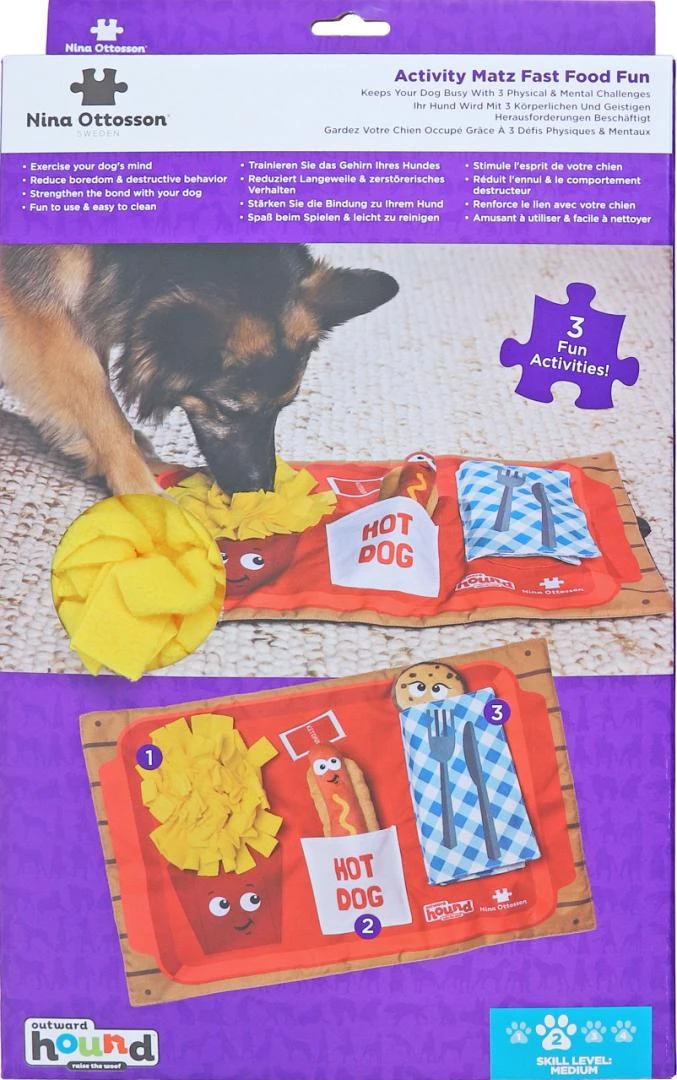 Nina Ottosson Snuffelmat Activity Matz Fast Food Fun 4 Nina Ottosson Snuffelmat Activity Matz Fast Food Fun - Afbeelding 2