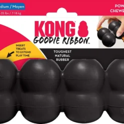 Kong Goodie Ribbon Extreme Zwart Medium -Exporteren Zacht Poot Winkel 0201973