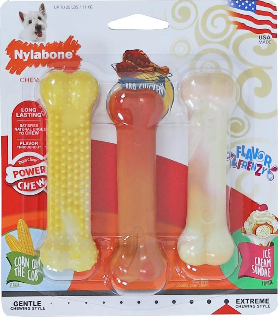 Nylabone Regular Bot Frenzy Flavor 3 St 3 Nylabone Regular Bot Frenzy Flavor 3 St