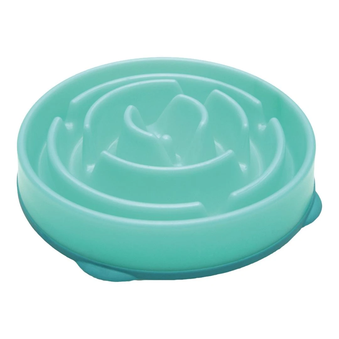 Outward Hound Slo-Bowl Fun Feeder Teal 3 Outward Hound Slo-Bowl Fun Feeder Teal